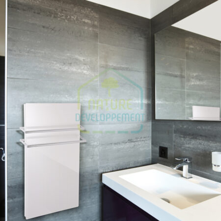 Radiateur sèche-serviette en verre à inertie Solaris 1000W 45x145cm