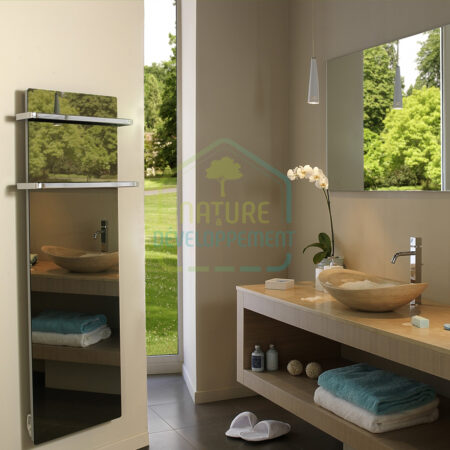Radiateur sèche-serviette en verre à inertie Solaris 1200W 63x125cm
