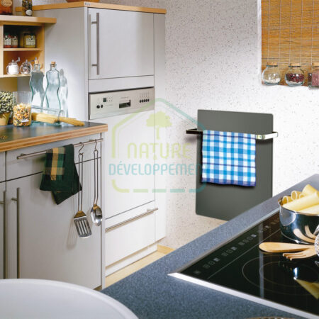 Radiateur sèche-serviette en verre à inertie Solaris 550W 45x80cm