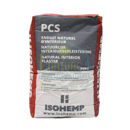 Enduit naturel d'intérieur plâtre chaux sable Isohemp