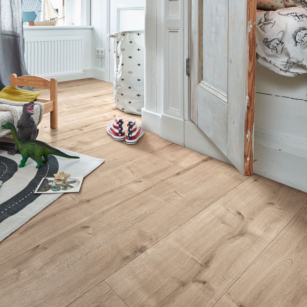 Sol stratifie grande lame, résistant à l'eau 4h, décor bois Meister LL 150 – Image 4