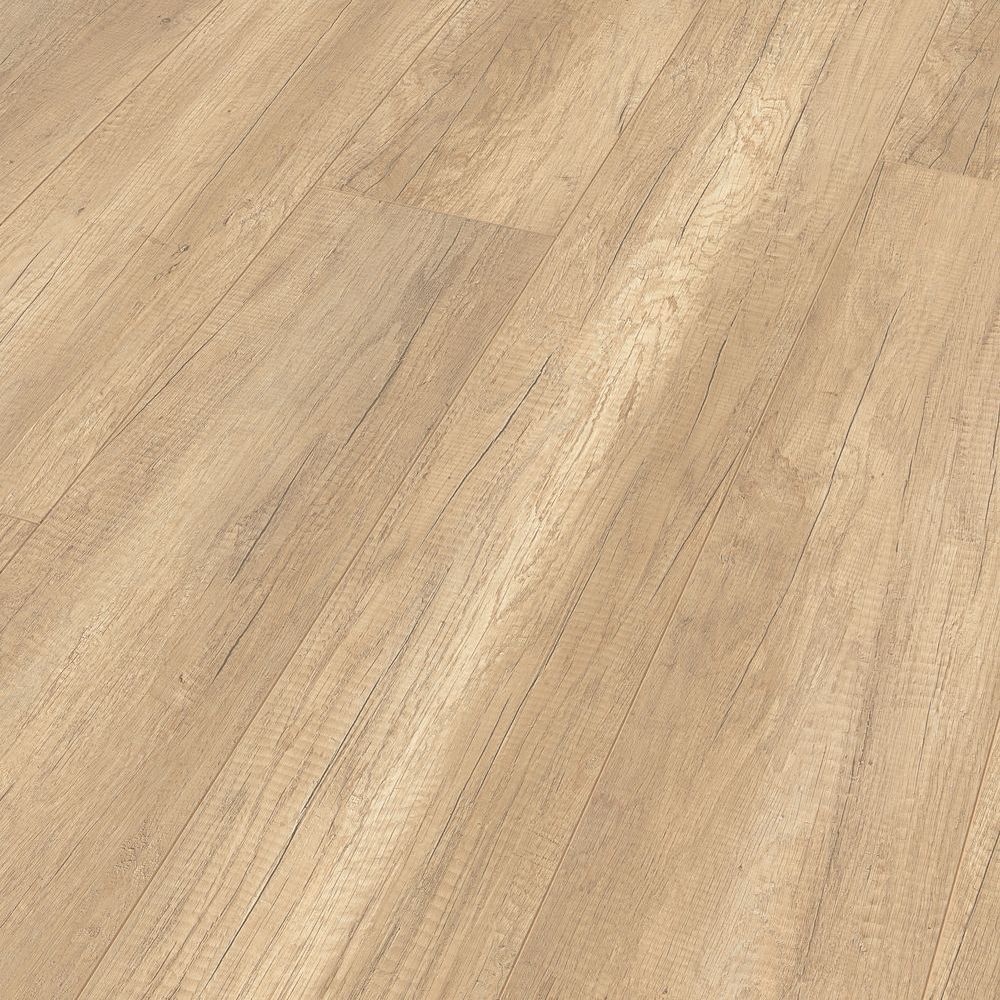 Sol stratifie grande lame, résistant à l'eau 4h, décor bois Meister LL 150