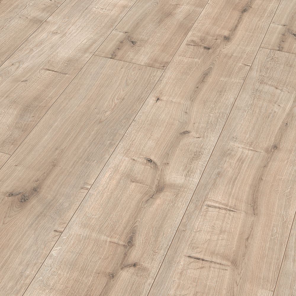 Sol stratifie grande lame, résistant à l'eau 4h, décor bois Meister LL 150