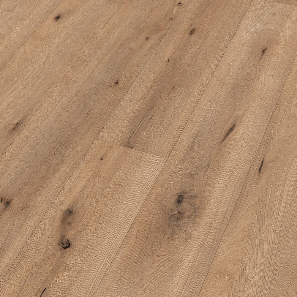 Sol stratifie grande lame, résistant à l'eau 4h, décor bois Meister LL 150