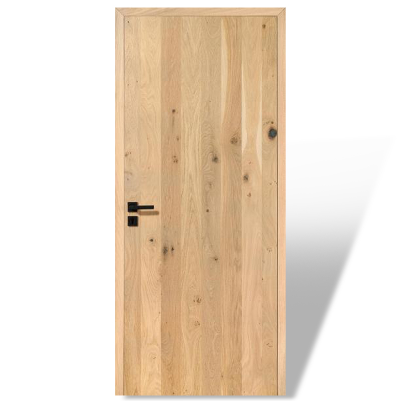 Porte intérieure Rozière Épure verticale chêne dosse brut brossé avec veinage naturel