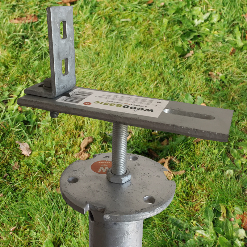 Support réglable pour vis de fondation Weasyfix permettant l'ajustement de structures bois