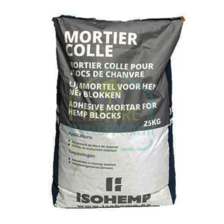 Mortier colle pour maçonner les blocs de chanvre Isohemp