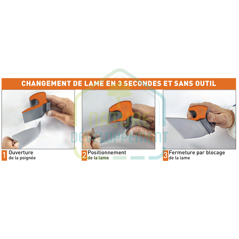 Peigne colle carrelage à lame interchangeable de OCAI – Image 2