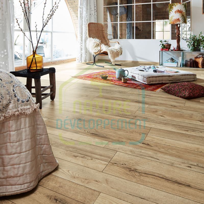 Sol stratifie décor chêne Meister LD 55