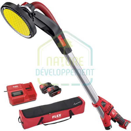 Ponceuse Giraffe sur batterie 18V Flex avec système de têtes interchangeables