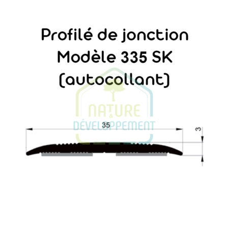Barre de seuil autocollant Profilé de jonction Modèle 335 SK MEISTER