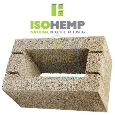 Bloc de chanvre en U à maçonner Hempro d'Isohemp