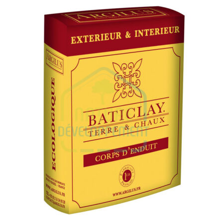 Corps d'Enduit chaux et terre prêt à l'emploi BATICLAY Argilus