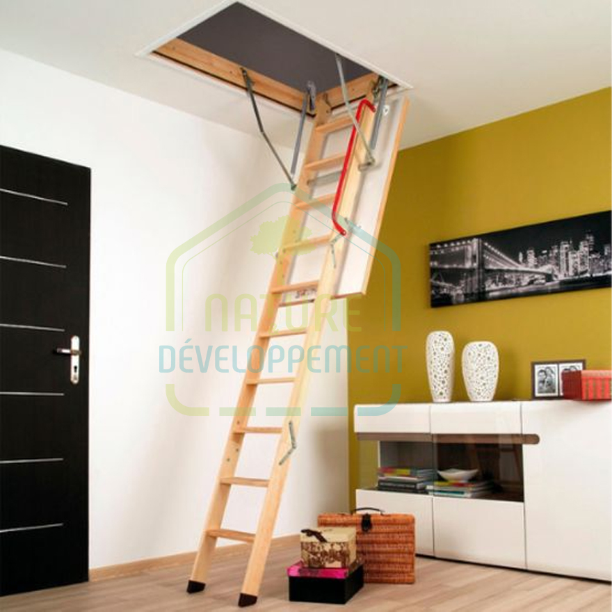 Escalier bois escamotable avec isolation thermique LWK Konfort FAKRO