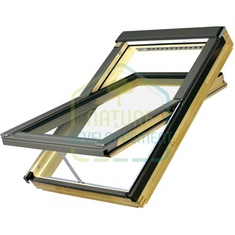 Fenêtre de toit électrique à rotation en bois Fakro FTP-V Z-WAVE – Image 2
