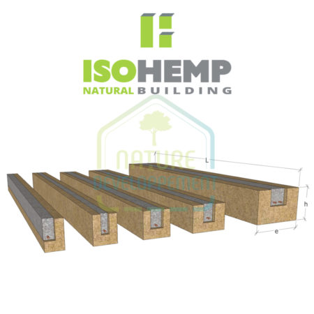 Linteau pour bloc de chanvre à maçonner Isohemp