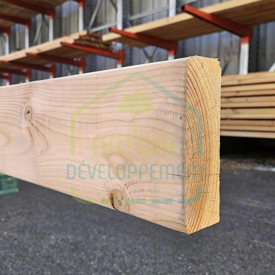 Ossature bois douglas 45x145 raboté Classe 2