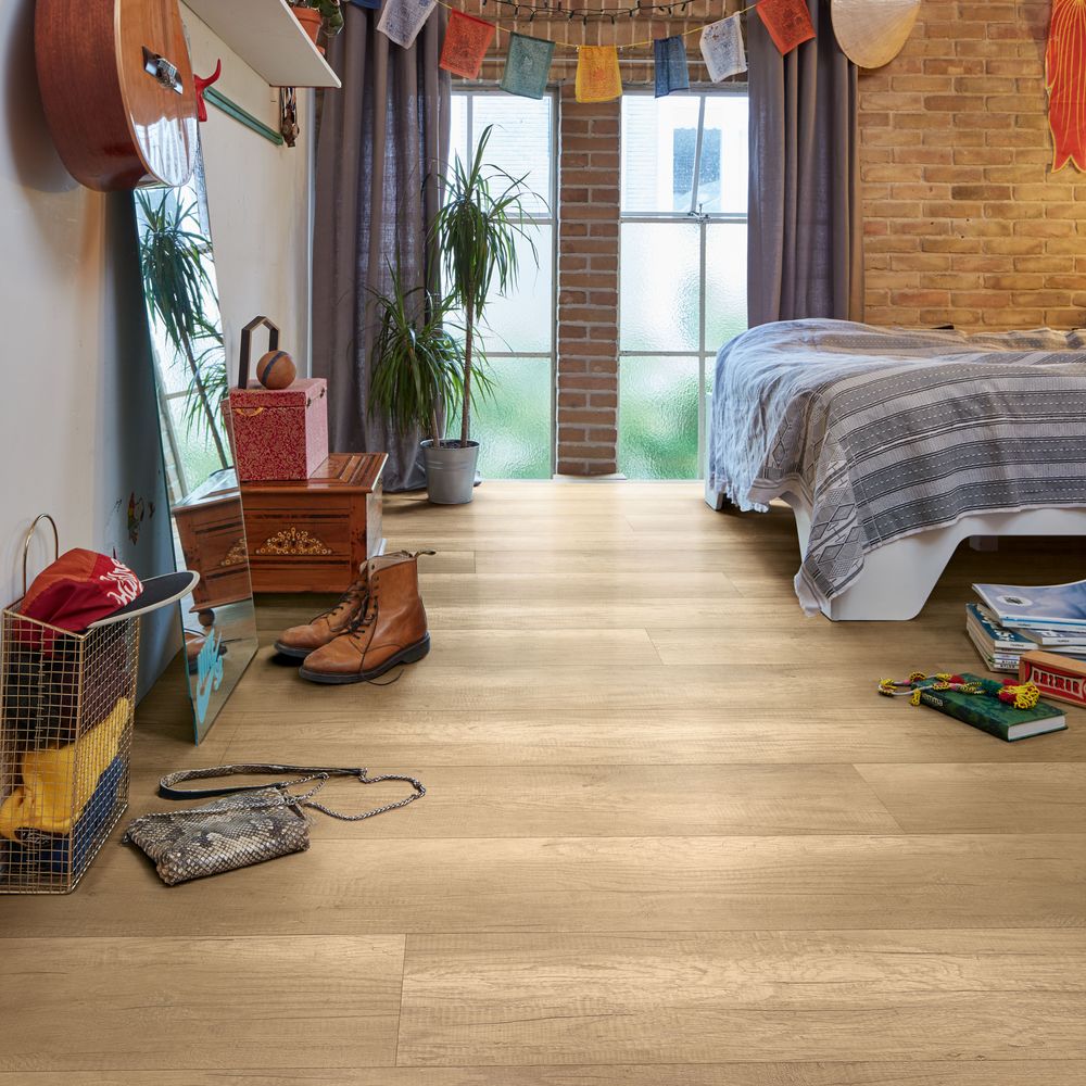 Sol stratifie grande lame, résistant à l'eau 4h, décor bois Meister LL 150 – Image 5