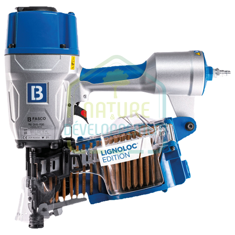 Cloueur pneumatique LL 53/90 P1 pour pointes en bois Ø 4,7mm Lignoloc