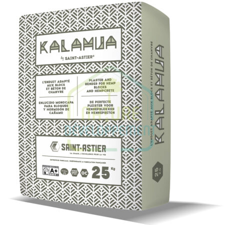 Enduit spécial blocs et bétons de chanvre monocouche KALAMUA de Saint Astier
