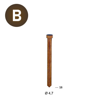 Clou en bois tête plate 4,7mm Lignoloc Alsafix – Image 2