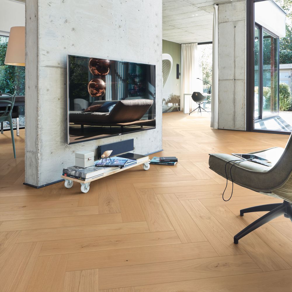Sol en bois pose à bâtons rompus vernis ultra mat Lindura HS 500 Meister – Image 12