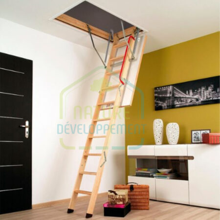 Escalier bois escamotable avec isolation thermique LWK Konfort FAKRO