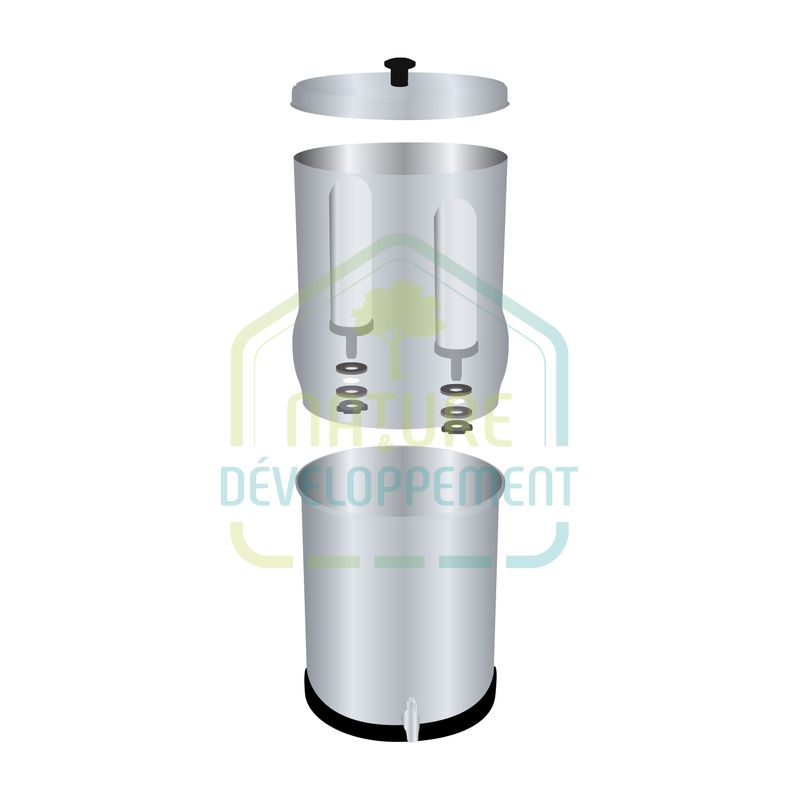 Filtre gravitaire inox 8,5L Hydropure – Image 4