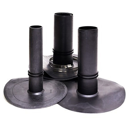 Raccord d'évacuation vertical EPDM pour toiture plate - collerette à maroufler